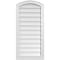 Ekena Millwork Arch Top Surface Mount PVC Gable Vent: Functional, w/ 2"W x 1-1/2"P Brickmould Frame, 18"W x 38"H GVPAR18X3802SF - alternate 1